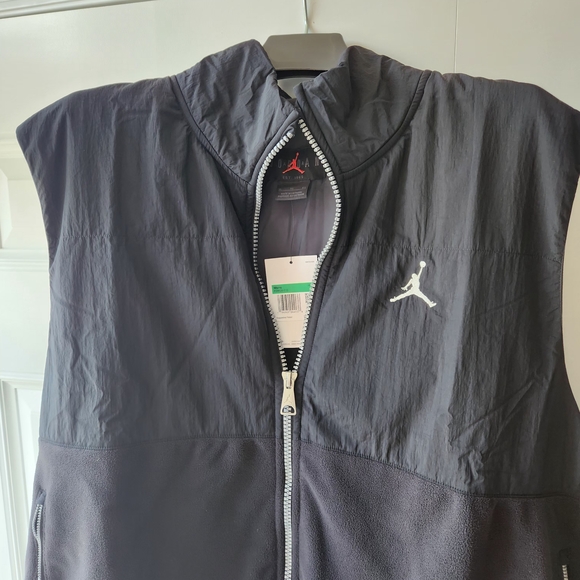 Jordan Brand Men’s Vest Jacket XL Black Full-Zip Jumpman Logo w/ Inside Pocket - Picture 1 of 12